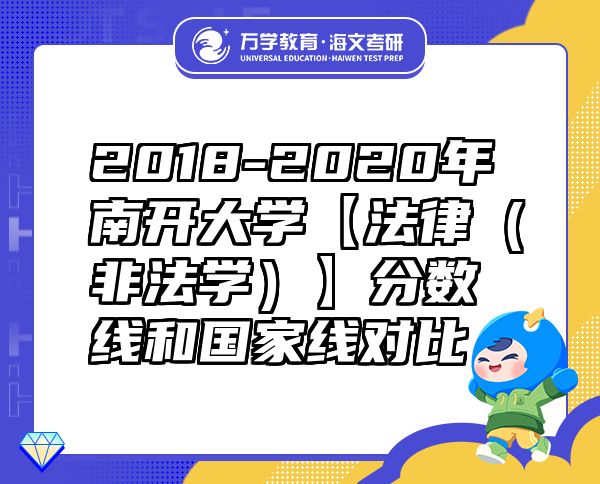 2018-2020年南开大学【法律（非法学）】分数线和国家线对比
